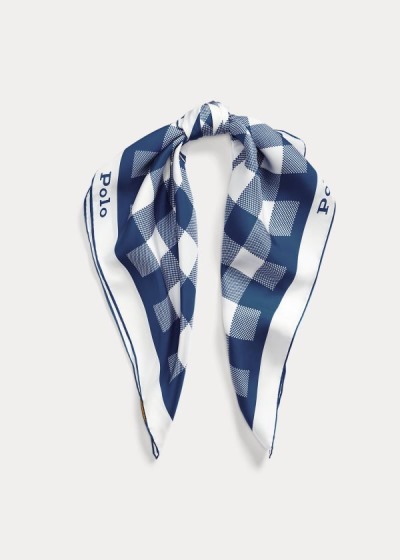 Women's Polo Ralph Lauren Gingham Silk Scarf | 725910OCF